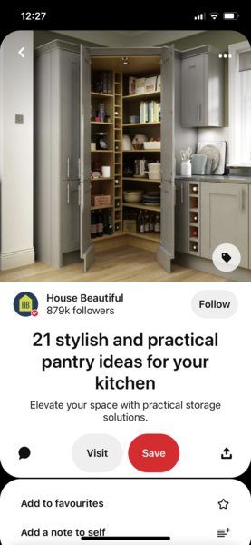 What microwave do people have inside a larder cupboard?