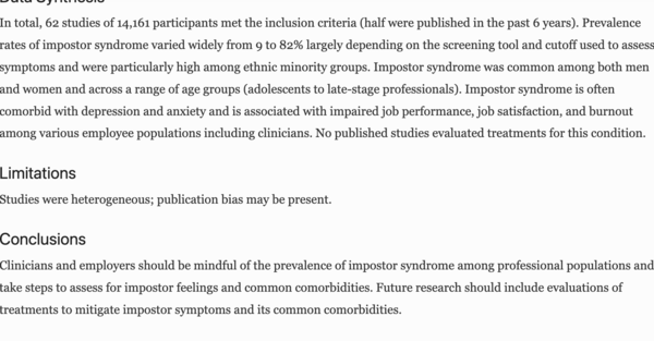 To wonder how many other women suffer with imposter syndrome at work?!