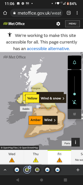 Stormy windy weather