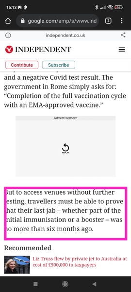 Vaccine programme for 2022