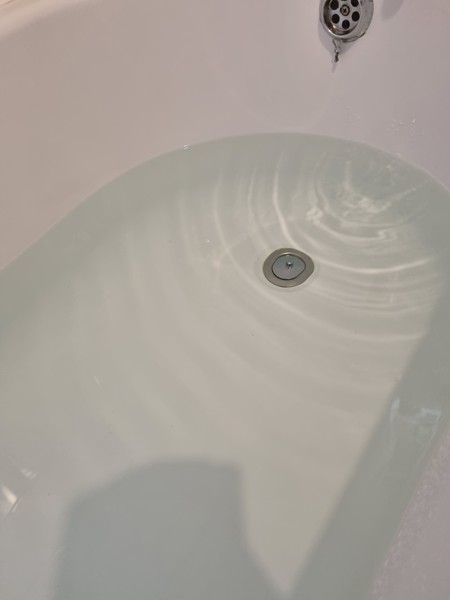 Bath water gone green!