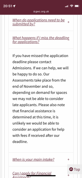 Edinburgh private schools - missed deadline dates?