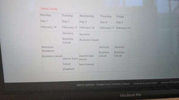 To be bummed that " a semi formal event" is not formal at all?