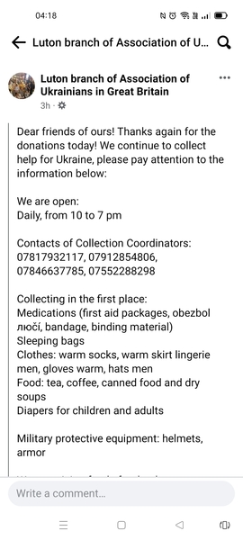 Ukraine in Beds/Herts/Bucks