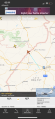 FlightRadar24 - high traffic following invasion