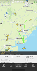 FlightRadar24 - high traffic following invasion