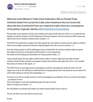 Women's Trade Union Federation - Unions are being reclaimed by Women