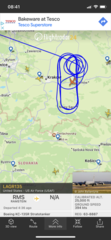 FlightRadar24 - high traffic following invasion