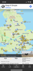FlightRadar24 - high traffic following invasion
