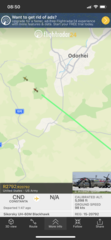 FlightRadar24 - high traffic following invasion