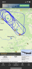 FlightRadar24 - high traffic following invasion