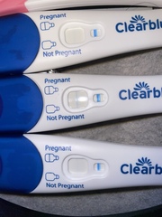 Can a clear blue evap line look positive blue?