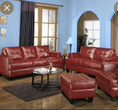 What colour walls with a red sofa