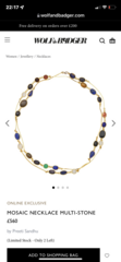 Helena Bonham Carter necklace in advert