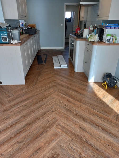 Wide plank or Herringbone