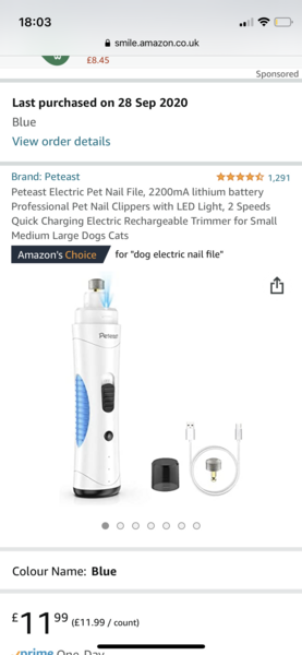 Anyone tried a dog claw grinder instead of clippers -precious pooper does not let a clipper near it