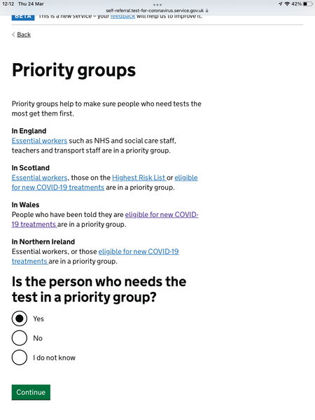 Positive priority PCR for antivirals - do I call 111?