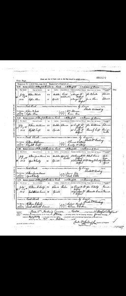 Help decipher writing old baptism certificate