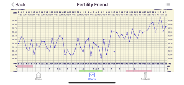 22 dpo and negative tests (bbt chart)