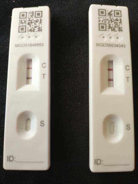 What days are people testing negative?