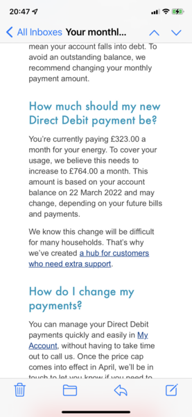 £760 per month for energy!