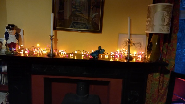 If you have a mantlepiece what do you have on it?