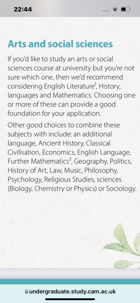A level choices