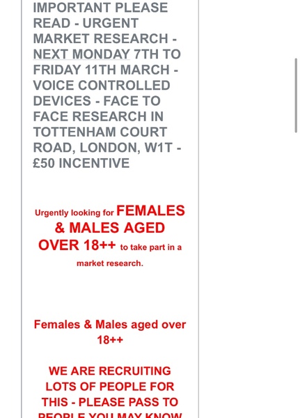 Earn £10 a day - Marching into March