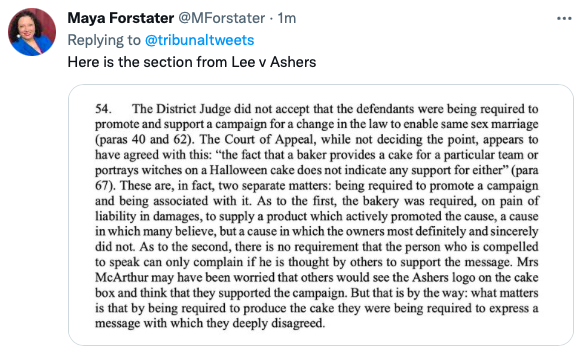 Maya Forstater Tribunal March 2022- Thread 4