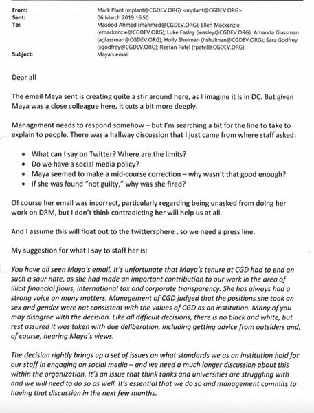 Maya Forstater Tribunal March 2022- Thread 3