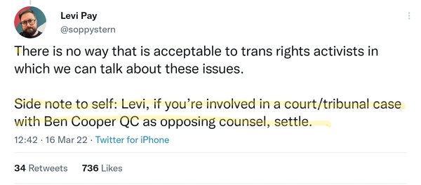 Maya Forstater Tribunal March 2022- Thread 2