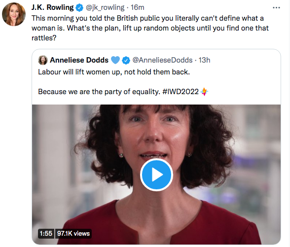 Annalise Dodds refused to answer 'what is Labour's definition of a woman' on women's hour this morning.
