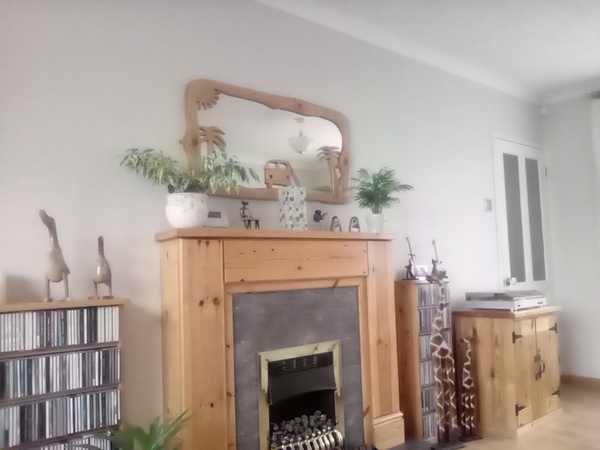 If you have a mantlepiece what do you have on it?