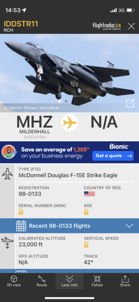 FlightRadar24 - high traffic following invasion