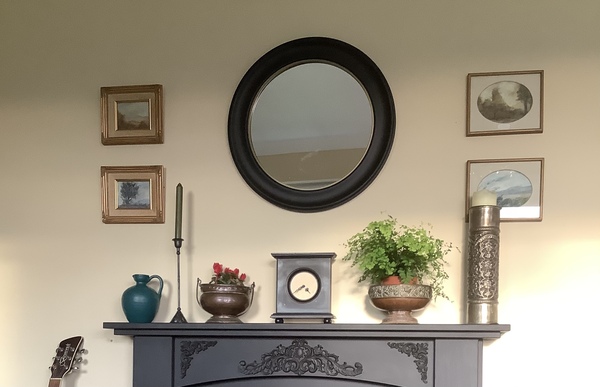 If you have a mantlepiece what do you have on it?