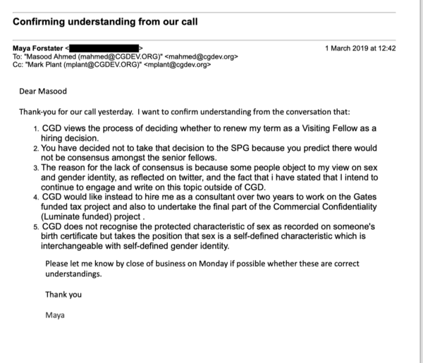 Maya Forstater Tribunal March 2022- Thread 3