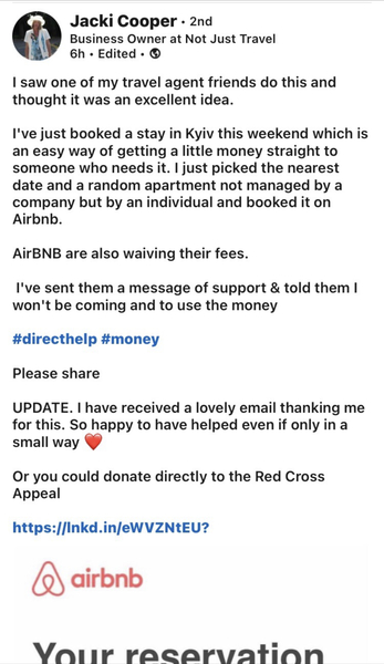 People buying for donations to Ukraine