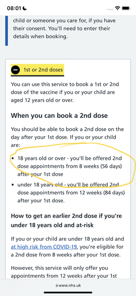 How long between covid doses?