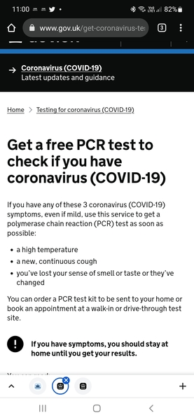 COVID  testing advice pls