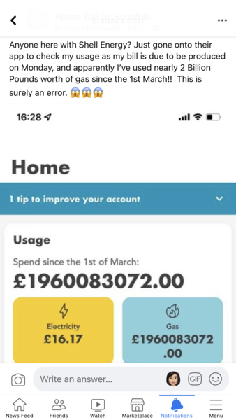 What to do Electricity bill could be £10,000?