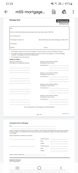Urgent. Mortgage deed for signature