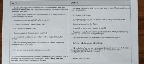 IVF / FET March/April 2022
