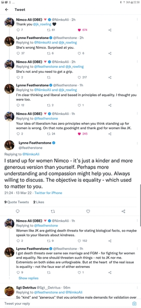 Lynne Featherstone on twitter - words fail me