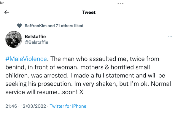 Manchester MVAGW vigil and woman beaten up