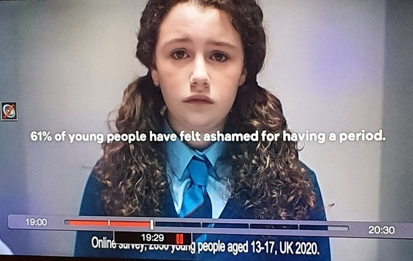 Always: 61% of young people have felt ashamed for having a period