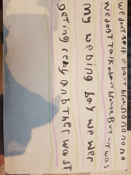 How old would you say this child was based on handwriting?