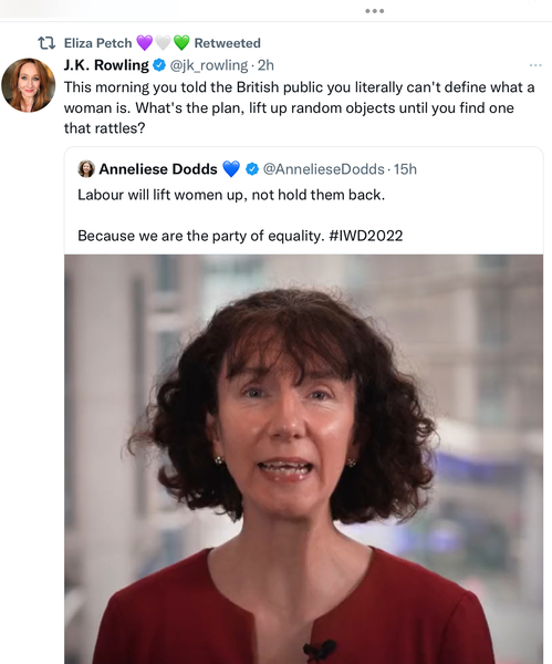 JKR on Twitter, a thank you.