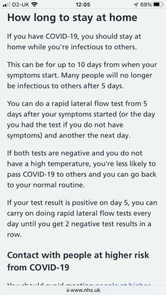 To go to work with a positive test