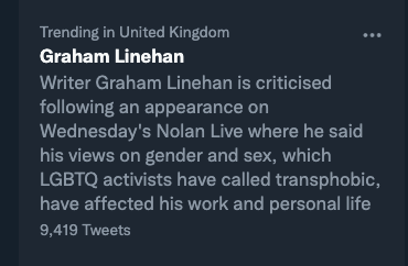 Twitter editorialising against J K Rowling again.