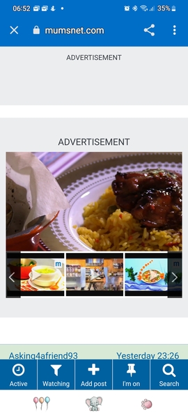 Can't scroll past some adverts